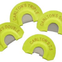 Wayne Carlton's Calls 70314 Essential Elk  Diaphragm Call Single/Double/Triple/2.5 Reed Attracts Elk Yellow 4 Per Pkg