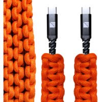 Dark Energy USB C to C Paracord Cable  Orange