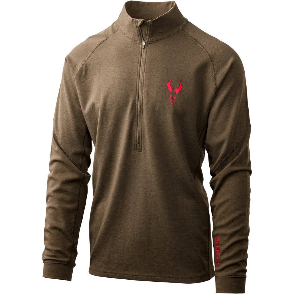Badlands Pecora Heavyweight Merino 1/4 Zip MUD Small - Image 2