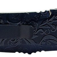 Templar Knife LMDG131 Gen II Maiden Gloss Large 3.50" OTF Dagger Plain Black Oxide Stonewashed 440C SS Blade, 5.25" Black Gloss Aluminum Handle, Glass Breaker