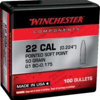 Winchester Ammo WB222SP50X Centerfire Rifle  222Rem 50gr Pointed Soft Point 100 Per Box/10 Case