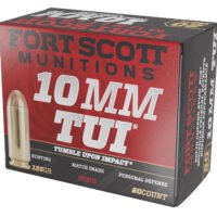 Fort Scott Munitions 10MM124SCV Tumble Upon Impact (TUI)  10mmAuto 125gr Solid Copper Spun 20 Per Box/25 Case