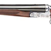 Rizzini USA 7001500 Rhino Express  500 Nitro Express 2rd 26" Gloss Blued 26" Chrome-Lined Barrel Coin Anodized Silver Engraved Steel Oiled Turkish Walnut Ambidextrous Hand
