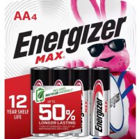 Energizer E91BP4 AA Max Silver 1.5V Alkaline, Qty (4) Single Pack