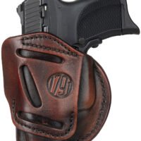 1791 Gunleather 4WH3VTGR 4-Way IWB/OWB Size 03 Vintage Leather Belt Clip Compatible w/Glock 26/Ruger LC9/S&W M&P Shield/2.0 9/40 Right Hand