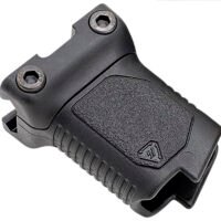 Strike Industries ARCMAGRAILSBK Angled Vertical Grip Short Black Polymer with Cable Management Storage for Picatinny Rail