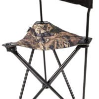 Ameristep AMSAMEFT1013 Tripod Stool w/Back Swivel Mossy Oak Break-Up Country Heavy Duty Fabric/Steel