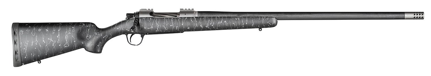Christensen Arms CA10268815331 Summit TI Full Size 28 Nosler 3+1, 26" Natural Titanium Steel Threaded Barrel, Natural Titanium Aluminum Receiver, Black w/Gray Webbing Fixed Sporter Stock