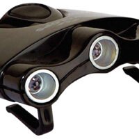 Cyclops CYCHC1W Orion Hat Clip Light 17.5 Lumens Green/White/UV LED Bulb Black Clip-On