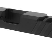 TacFire Replacement Slide 9mm Luger Graphite Black Cerakote Stainless Steel with Optics Cut & Slide Ports for Glock 17 Gen3