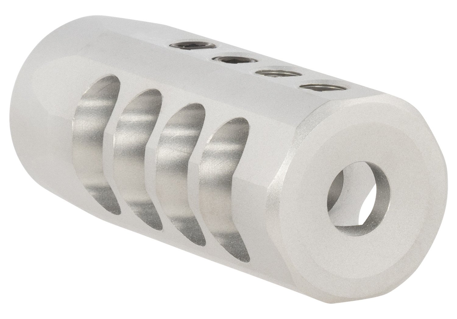 Christensen Arms 8100001701 Side-Baffle Natural Titanium, 5/8"-24 tpi Threads, 30 Cal (.920" D Bull barrel)