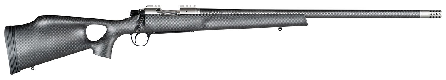 Christensen Arms 8010801000 Summit TI Full Size 7mm PRC 3+1, 26" Natural Titanium Steel Threaded Barrel, Natural Titanium Aluminum Receiver, Natural Carbon Fiber Thumbhole Stock