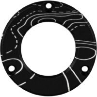Axcel Driver Hubcap Black w/Engraving Topographical Map Pattern