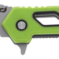 Schrade 1197646 Isolate Enrage 8 3" Scalpel Plain Satin 420A Steel Blade, Green Non-Slip Carbon Fiber Handle, Includes Blade Removal Tool/Case/Sheath/