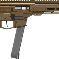 CMMG 99A68A2MB Dissent MKGS 9mm Luger 33+1 6.50", Midnight Bronze Rec, Picatinny Brace Adapter, 5.50" M-LOK Handguard, Left Side Charging Handle, Zeroed Linear Comp, TriggerTech Trigger