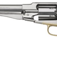 Pietta PF58SS448 1858 Remington Army 44 Cal 8" 6rd Stainless Steel Frame, Cylinder & Octagon Barrel, Walnut Grip, Brass Trigger Guard