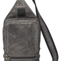 Gun Tote'n Mamas/Kingport GTMCZY108GREY Sling Backpack  Gray Leather Includes Standard Holster