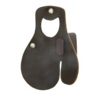 October Mountain Leather Tab Black Small RH