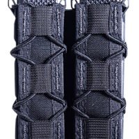 High Speed Gear 11EX02BK TACO Extended Mag Pouch Double, Black Nylon, Mounts to MOLLE & 2" Wide Belts