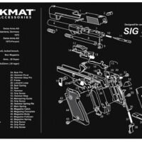 TekMat TEKR17SIGP220 Sig Sauer P220 Cleaning Mat Black/White Rubber 11"x17" Sig Sauer P220 Parts Diagram