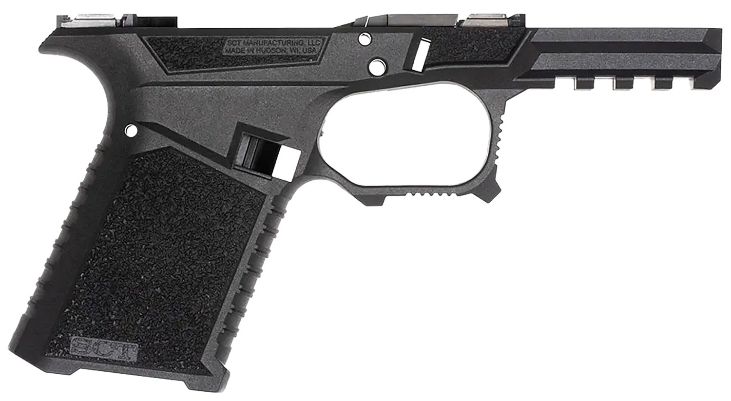 Sct Manufacturing 225000100 Compact Compatible w/ Gen3 19/23/32 Black Polymer Frame Aggressive Texture Grip Includes Locking Block