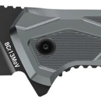 Real Avid AVRAV2 RAV-2  3.25" Folding Drop Point Plain Black Oxide 8Cr13MoV SS Blade, Aluminum Handle, Clamshell Pkg