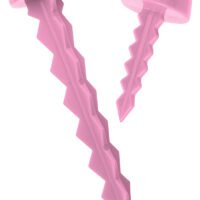 Targettack Llc  Targettack  Pink Polycarbonate Plastic 1"/3" For Paper/Vinyl Targets 12 Pack *Variety