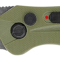CobraTec Knives ODGDIABLOAUTO Diablo 3.50" Folding Black Stonewashed D2 Steel Blade, 4.75" OD Green Textured G10 Scales Handle