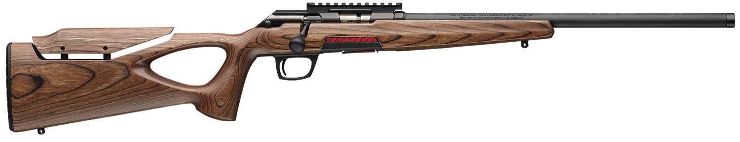 Winchester Repeating Arms 5252281003 Xpert Target 21 Sharp 10+1 18" Matte Black Threaded Bull Barrel, Matte Black Picatinny Rail Steel Receiver, Brown Adj Comb & LOP Thumbhole Laminate Stock