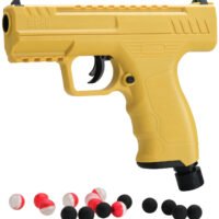 Beeman 6055 Projectile Launcher Yellow CO2 50 Cal, 8 Pepper Balls, 8 Steel Balls