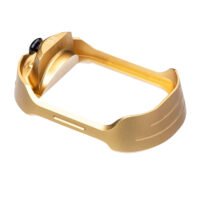 Tyrant CNC TDG19G5MWGOLDBLKSCREW  Magwell Fits Glock 19 Gen 5 Gold Aluminum