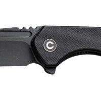 Civivi Knives C23036-1 ExOne  2.94" Folding Reverse Tanto Plain Black Stonewashed Nitro-V Steel Blade, Black Textured G10 Handle
