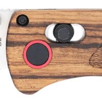 CobraTec Knives CTZWDBLDNS Bar Lock  3" Folding Plain Satin D2 Steel Blade, 4.25" Zebrawood Handle