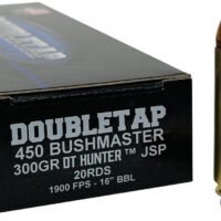 DoubleTap Ammunition 450B300SP   450Bushmaster 300gr Jacketed Soft Point 20 Per Box/25 Case