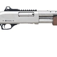 Citadel FRMN2020NKL Mariner  Full Size 20 Gauge Pump 3" 4+1 18.50" Nickel Finished Heat Shield Barrel, Nickel Finished Aluminum Receiver w/Picatinny Rail, Black Fixed Walnut Stock