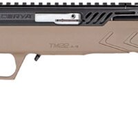 Derya Firearms TM22.STAN.FDE.18 TM22 Standard Full Size 22 LR 10+1 18" Black Target Barrel, Black Anodized Aluminum Receiver w/Picatinny Rail, Flat Dark Earth Adjustable Polymer Stock