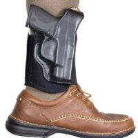 DeSantis Gunhide 014PC5ZZ0 Die Hard Rig  Ankle Black Leather Fits S&W Bodyguard 2.0 Right Hand