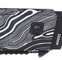 CRKT 3850W Zephyr 3.22" Sheepsfoot Plain Black TiNi 14C28N Steel Blade, Marbled Black/White G10 Handle