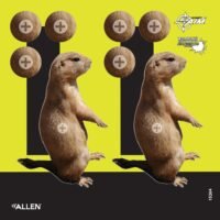 Allen 15264 EZ Aim Splash Reactive Target Prairie Dog Hanging Paper 8"x8" Multi-Color 6Pack