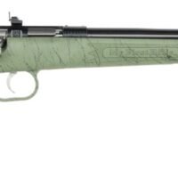 Crickett KSA2342 My First Rifle Gen2 22 LR 1rd 16.13" Blued Single Shot Barrel, Drilled & Tapped Receiver, Green w/Black Webbing Fixed Synthetic Stock