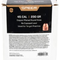 Speer 4714 Handgun  45Cal 230gr Round Nose 500 Per Box/3 Case