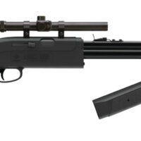 Crosman CLGY1000KT Legacy 1000 Air Rifle Pump 177 Black Rifled Steel Barrel, Black Receiver, Black Fixed All Weather Stock, Crossbolt Safety, Includes 4x15mm Scope