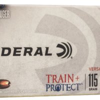 Federal TP9VHP1 Train + Protect  9mmLuger 115gr Versatile Hollow Point 50 Per Box/10 Case