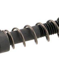 Strike Industries ARSMCRED Magazine Catch  made of Black Steel with Red 6061-T6 Aluminum Release Button for AR-Platform