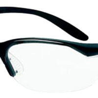 Howard Leight R01535 Uvex Vapor II Shooting Glasses Adult Clear Lens Anti-Fog Polycarbonate Black Frame