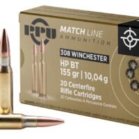 PPU PPM3081 Match  308Win 155gr Hollow Point Boat Tail 20 Per Box/10 Case