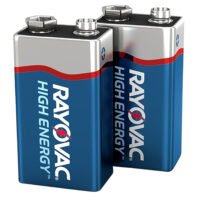Rayovac A16042JT 9V HIGH  ENERGY Alkaline Batteries  Silver/Blue 9 Volts 565 mAh (2) Single Pack