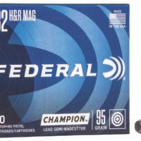 Federal C32HRA Champion Training 32H&R Mag 95gr Lead Semi Wadcutter 20 Per Box/25 Case