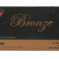 PMC 9B Bronze  9mmLuger 115gr Jacketed Hollow Point 50 Per Box/20 Case