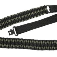 Outdoor Connection PCS80569 Paracord Sling 1" W x 43" L Adjustable Black w/Green Accents for Rifle/Shotgun